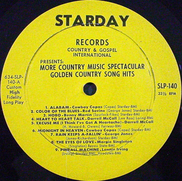 Various - More Country Music Spectacular (G+) (Vinyl LP)