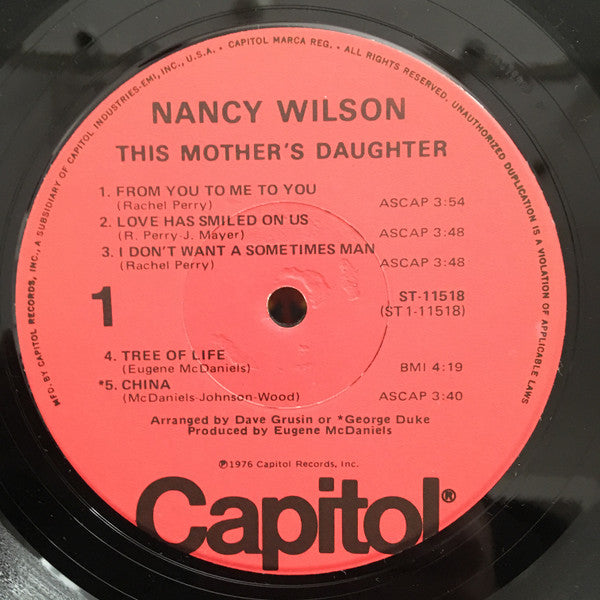 Wilson, Nancy - This Mother's Daughter (G+) (Vinyl LP)