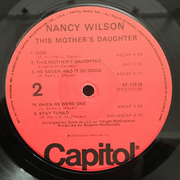 Wilson, Nancy - This Mother's Daughter (G+) (Vinyl LP)