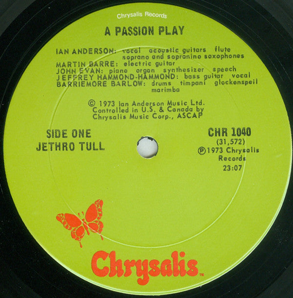 Jethro Tull - A Passion Play (VG+) (Vinyl LP)