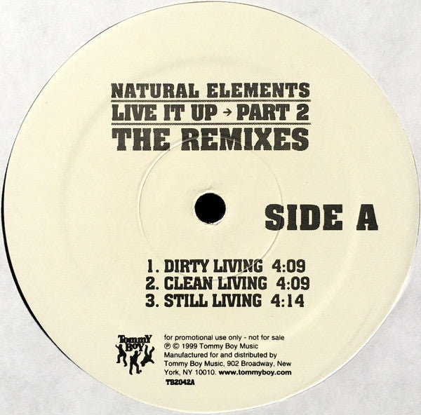 Natural Elements - Live It Up Part 2 The Remixes (VG+) (Vinyl LP)