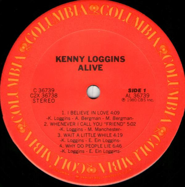 Loggins, Kenny - Alive (Vinyl, VG+) (Vinyl LP)