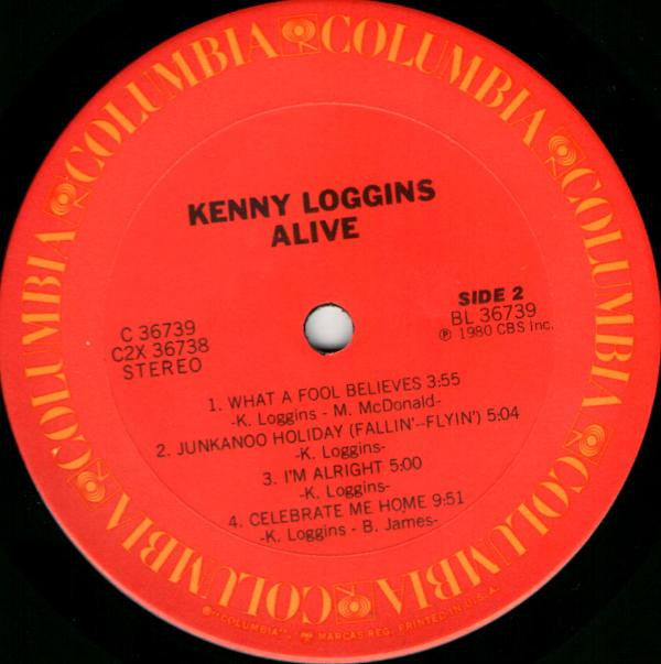 Loggins, Kenny - Alive (Vinyl, VG+) (Vinyl LP)