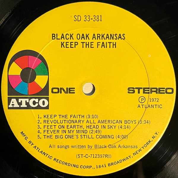 Black Oak Arkansas - Keep The Faith (VG+) (Vinyl LP)