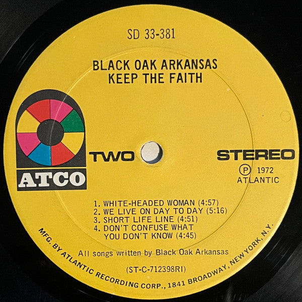 Black Oak Arkansas - Keep The Faith (VG+) (Vinyl LP)