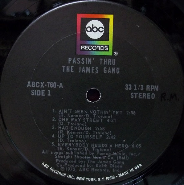 James Gang - Passin' Thru (VG) (Vinyl LP)
