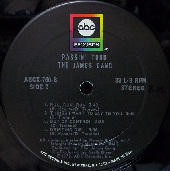 James Gang - Passin' Thru (VG) (Vinyl LP)