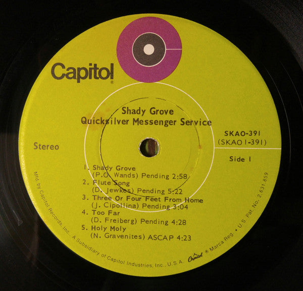 Quicksilver - Shady Grove (VG) (Vinyl LP)