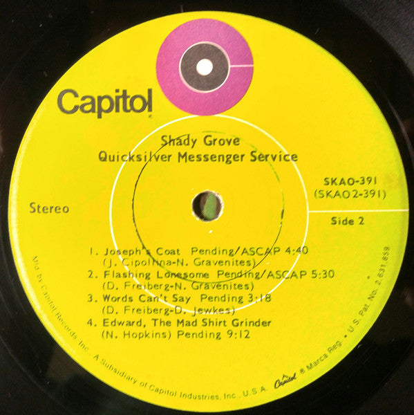 Quicksilver - Shady Grove (VG) (Vinyl LP)