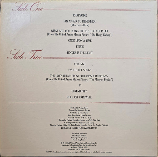 Ferrante & Teicher - Feelings (Vinyl, VG+) (Vinyl LP)