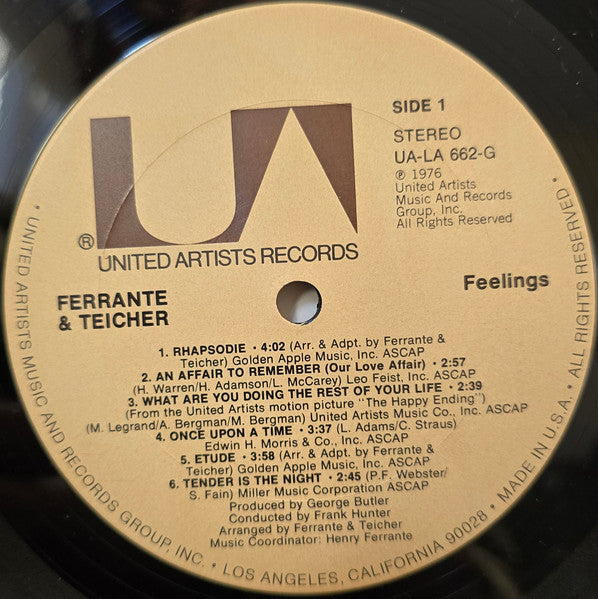 Ferrante & Teicher - Feelings (Vinyl, VG+) (Vinyl LP)
