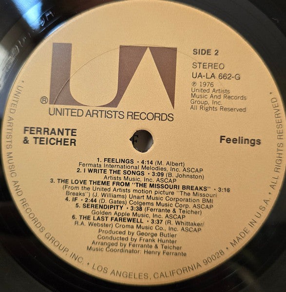 Ferrante & Teicher - Feelings (Vinyl, VG+) (Vinyl LP)