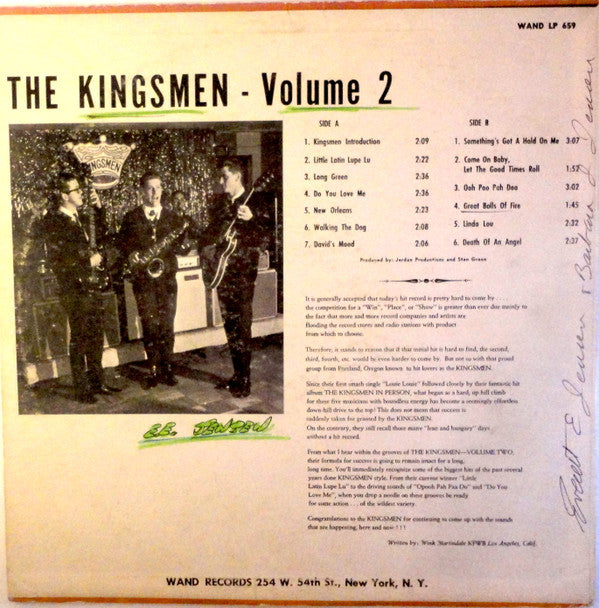 Kingsmen - Volume II (G+) (Vinyl LP)