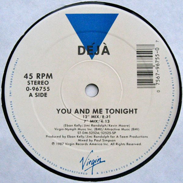 Déjà - You And Me Tonight (VG+) (Vinyl LP)