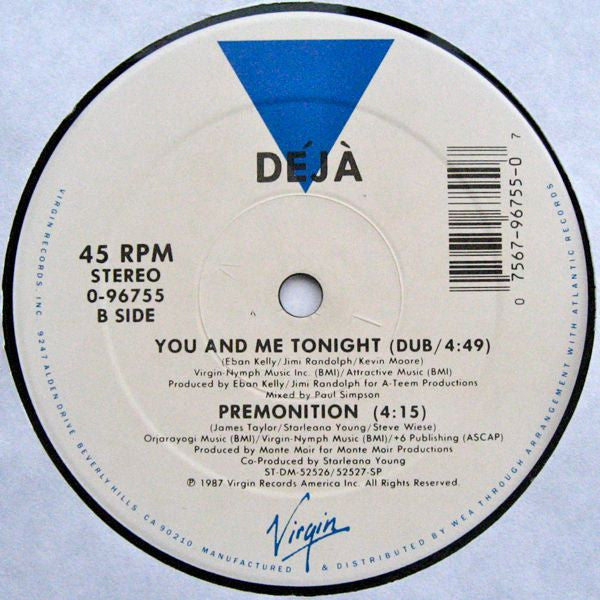 Déjà - You And Me Tonight (VG+) (Vinyl LP)
