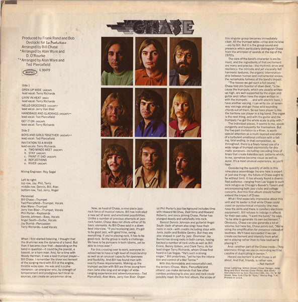 Chase  - Chase (VG+) (Vinyl LP)