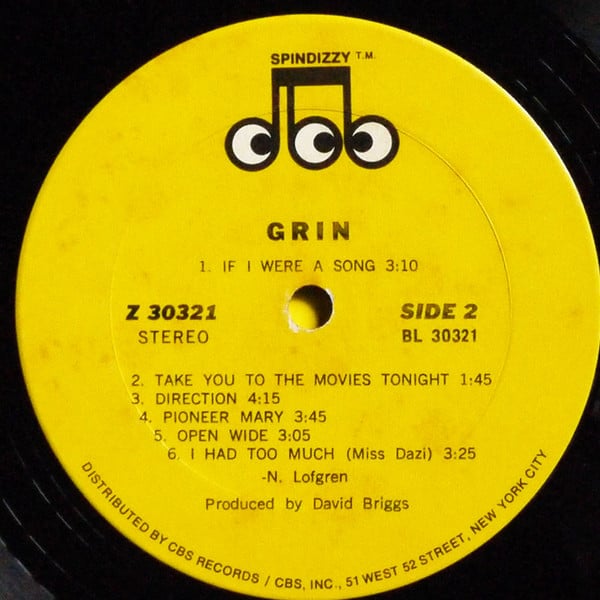Grin - Grin (VG+) (Vinyl LP)