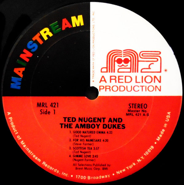 Nugent, Ted And The Amboy Dukes - Ted Nugent And The Amboy Dukes (VG+) (Vinyl LP)