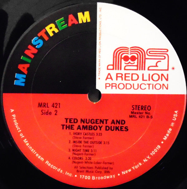Nugent, Ted And The Amboy Dukes - Ted Nugent And The Amboy Dukes (VG+) (Vinyl LP)