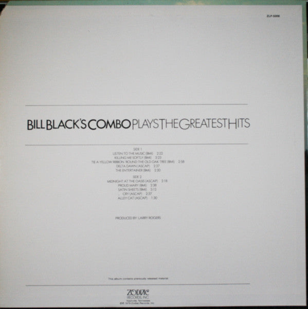 Black's, Bill Combo - Plays The Greatest Hits (VG+) (Vinyl LP)