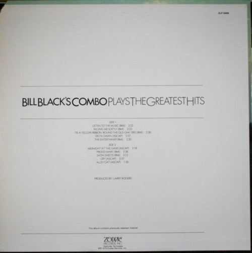 Black's, Bill Combo - Plays The Greatest Hits (VG+) (Vinyl LP)