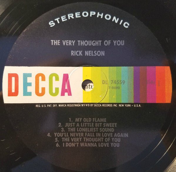 Nelson, Rick - The Very Thought Of You (VG) (Vinyl LP)