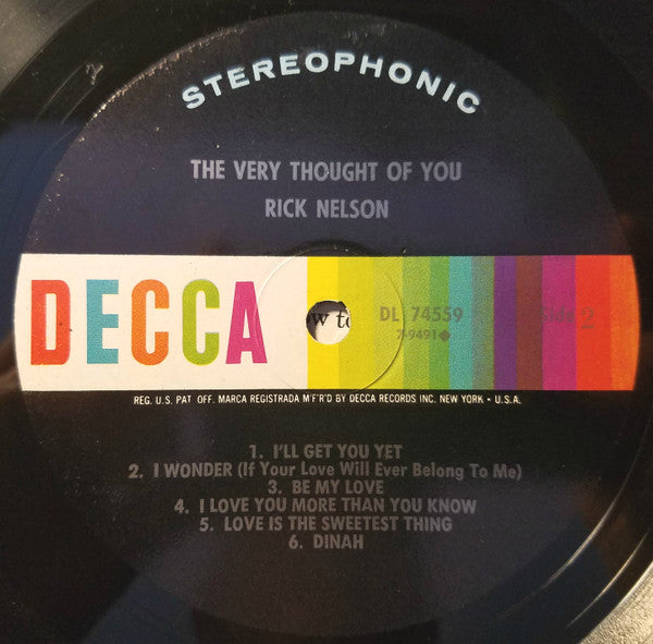 Nelson, Rick - The Very Thought Of You (VG) (Vinyl LP)