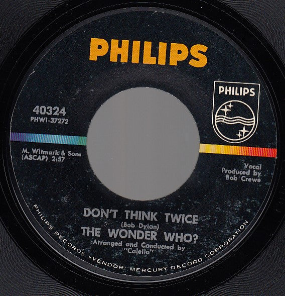 Wonder Who? - Don't Think Twice (G+) (Vinyl LP)
