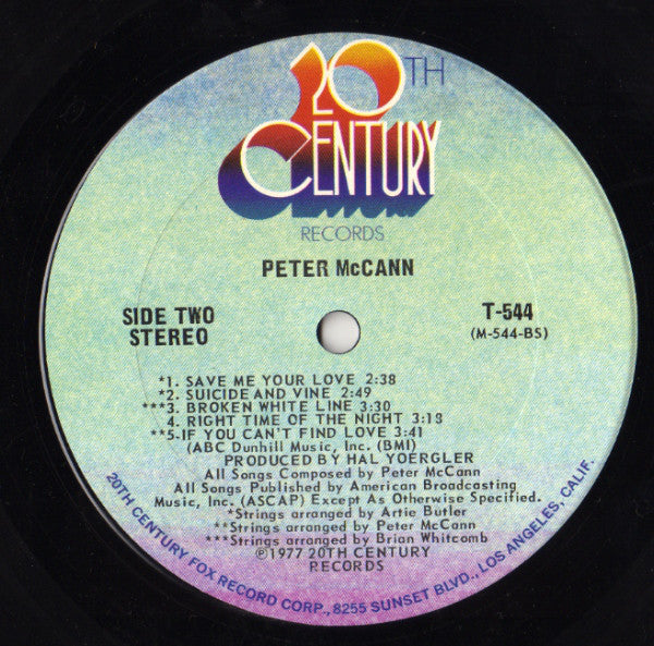 McCann, Peter - Peter McCann (NM or M-) (Vinyl LP)