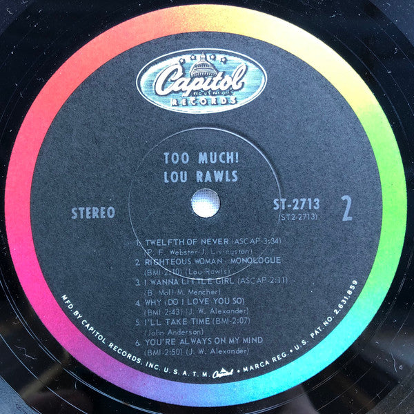 Rawls, Lou - Too Much! (VG) (Vinyl LP)