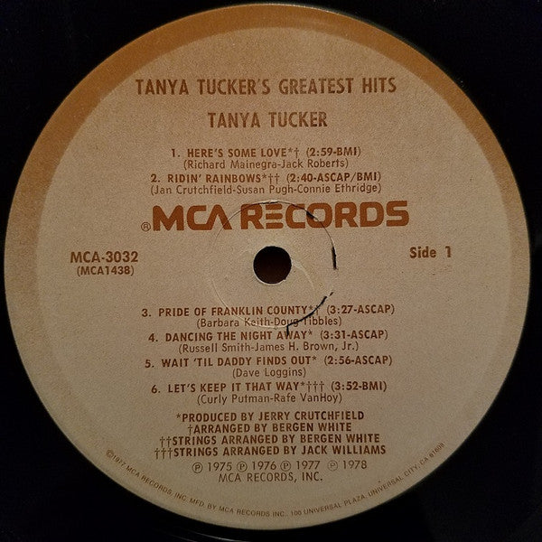 Tucker, Tanya - Tanya Tucker's Greatest Hits (VG) (Vinyl LP)