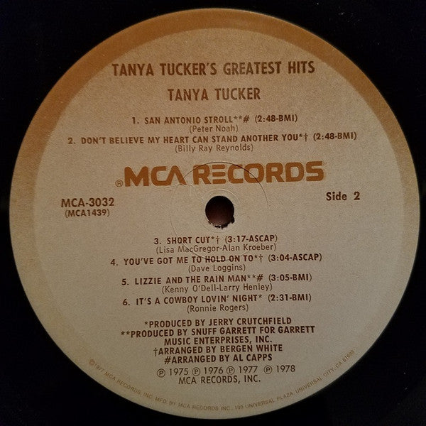Tucker, Tanya - Tanya Tucker's Greatest Hits (VG) (Vinyl LP)