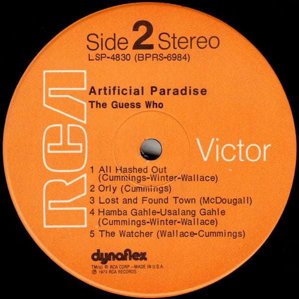Guess Who - Artificial Paradise (VG+) (Vinyl LP)