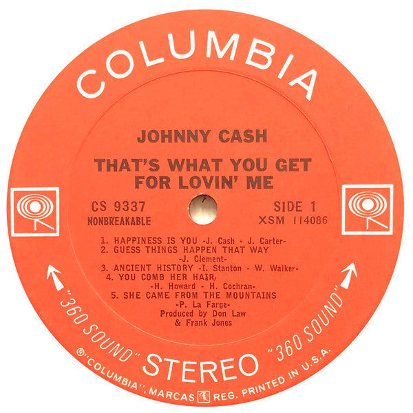 Cash, Johnny - Happiness Is You / That's What You Get For Lovin' Me (Vinyl, VG) (Vinyl LP)