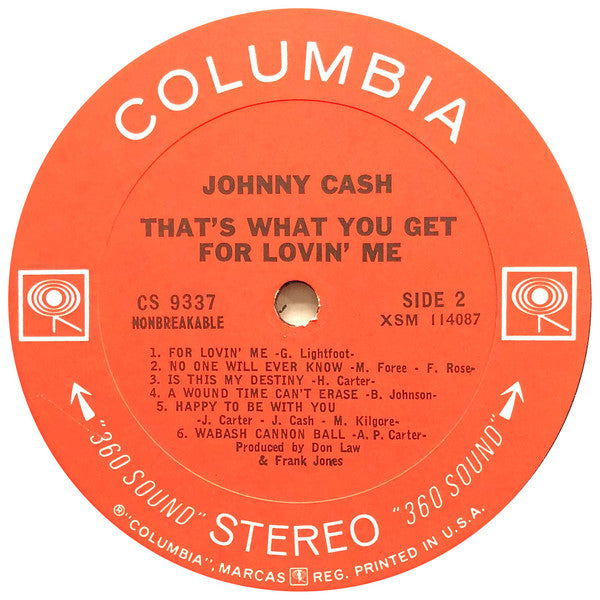 Cash, Johnny - Happiness Is You / That's What You Get For Lovin' Me (Vinyl, VG) (Vinyl LP)