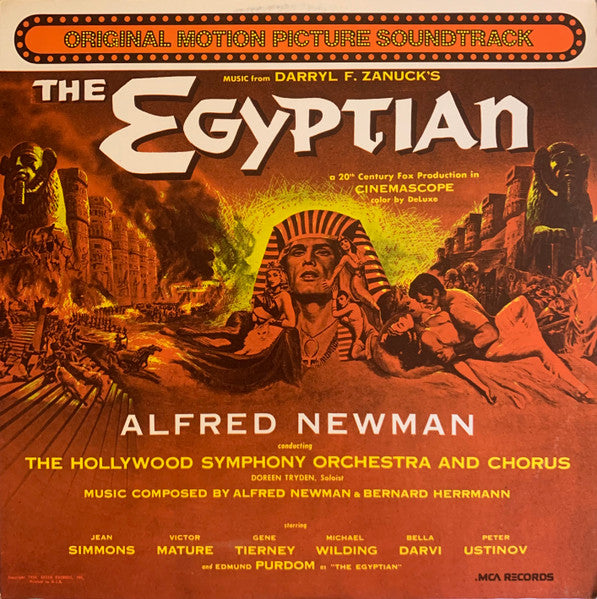 The Egyptian Soundtrack - Newman, Alfred / Bernard Herrmann (VG+) (Vinyl LP)
