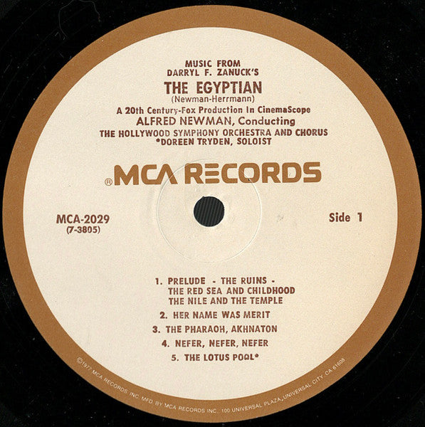 The Egyptian Soundtrack - Newman, Alfred / Bernard Herrmann (VG+) (Vinyl LP)