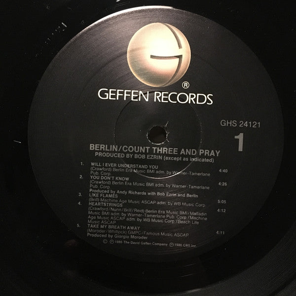 Berlin - Count Three & Pray (VG+) (Vinyl LP)