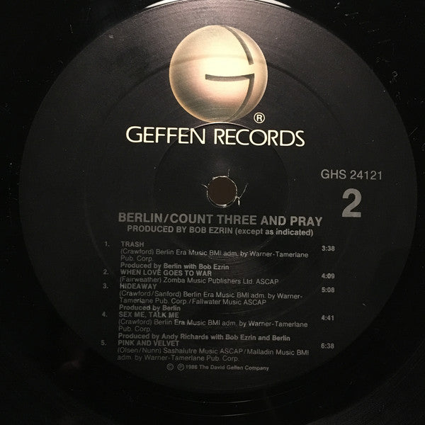 Berlin - Count Three & Pray (VG+) (Vinyl LP)