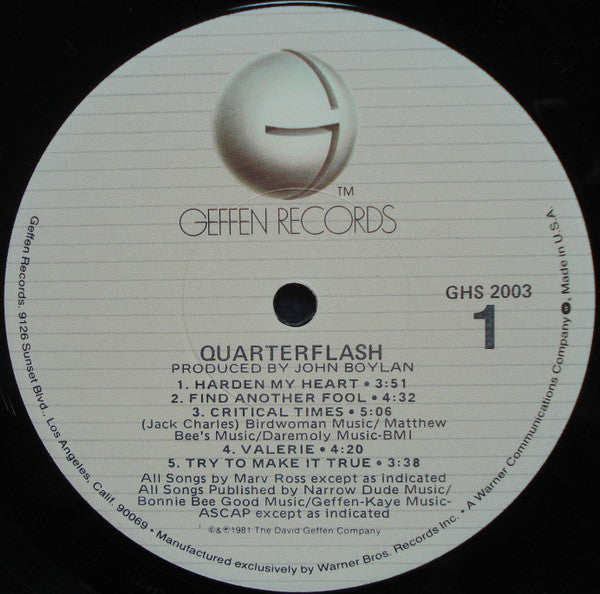 Quarterflash - Quarterflash (VG+) (Vinyl LP)