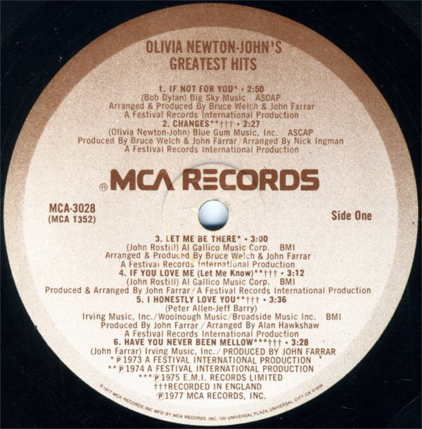 Newton-John, Olivia - Olivia Newton-John's Greatest Hits (VG+) (Vinyl LP)