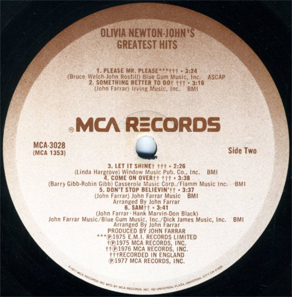 Newton-John, Olivia - Olivia Newton-John's Greatest Hits (VG+) (Vinyl LP)