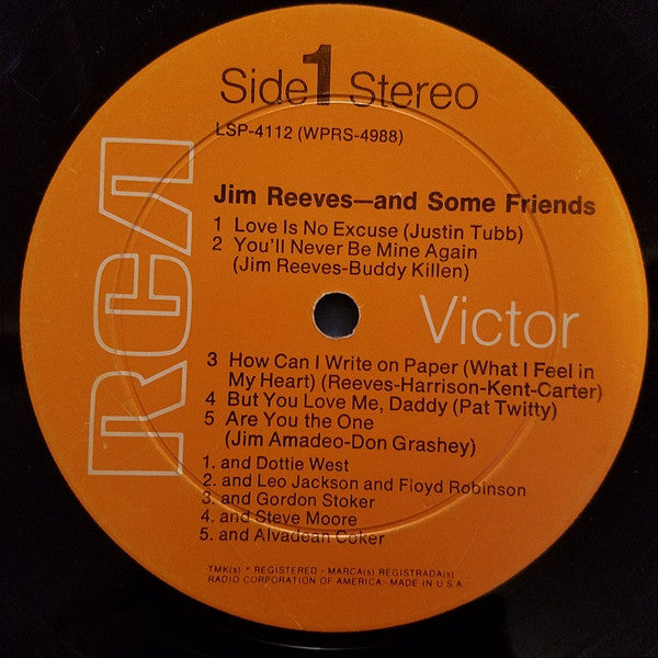 Reeves, Jim - And Some Friends (VG+) (Vinyl LP)