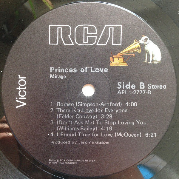 Mirage  - Princes Of Love (VG) (Vinyl LP)