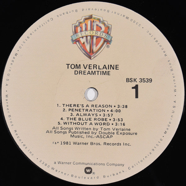Verlaine, Tom - Dreamtime (VG+) (Vinyl LP)