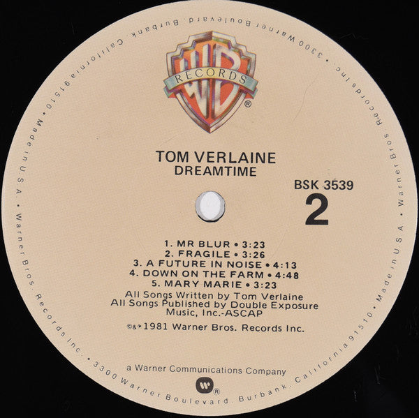 Verlaine, Tom - Dreamtime (VG+) (Vinyl LP)