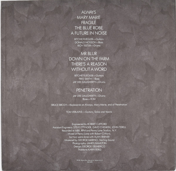 Verlaine, Tom - Dreamtime (VG+) (Vinyl LP)