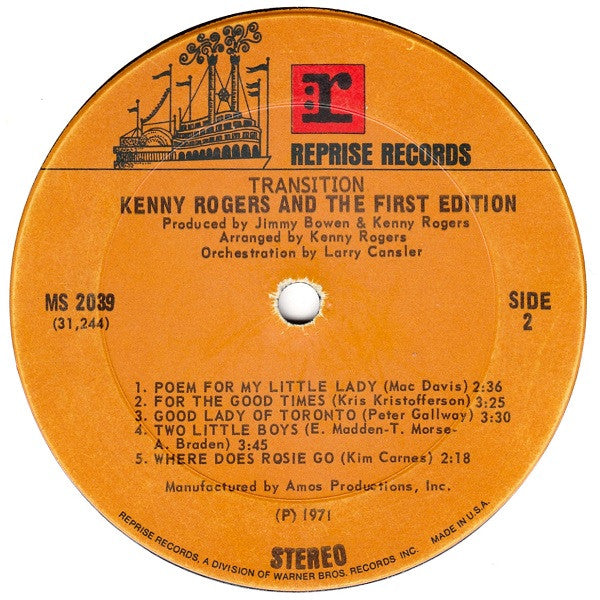 Rogers, Kenny And The First Edition - Transition (Vinyl, VG) (Vinyl LP)