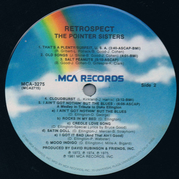 Pointer Sisters - Retrospect (M) (Vinyl LP)