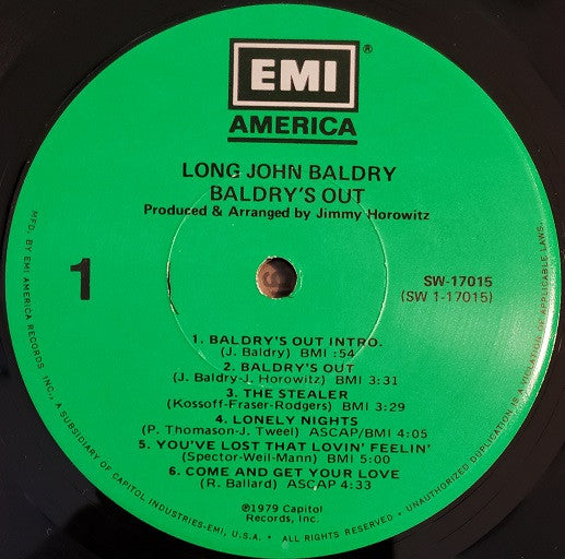 Baldry, Long John - Baldry's Out! (VG+) (Vinyl LP)